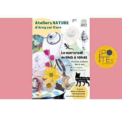 Atelier nature et création pour enfants les mercredis de 9h15 à 10h45